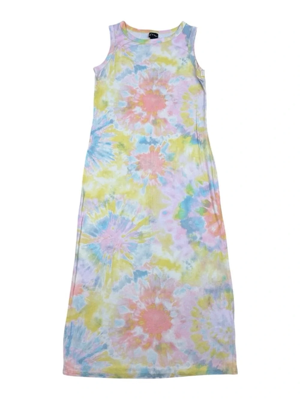 NWT Kids Tie-Dye Tank Maxi Dress - Pastel Multi